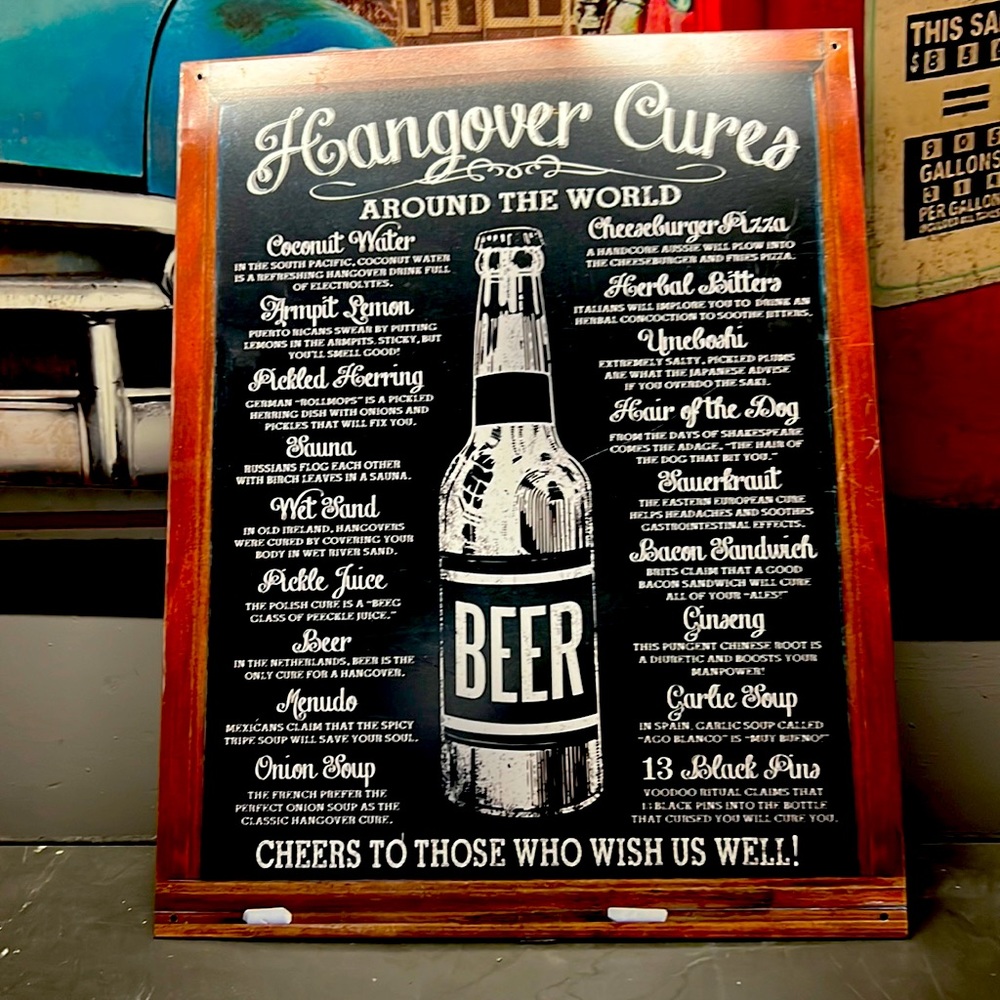 Metal bar sign